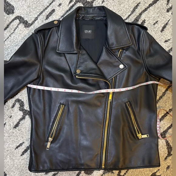 LTH JKT Women’s Kas Black Leather Biker Moto Jacket Size L - Picture 4 of 4